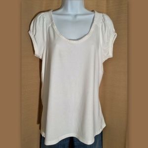 APT. 9 White Scoop Neck Soft Modal TOP Shirt